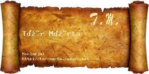 Tér Márta névjegykártya