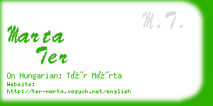 marta ter business card